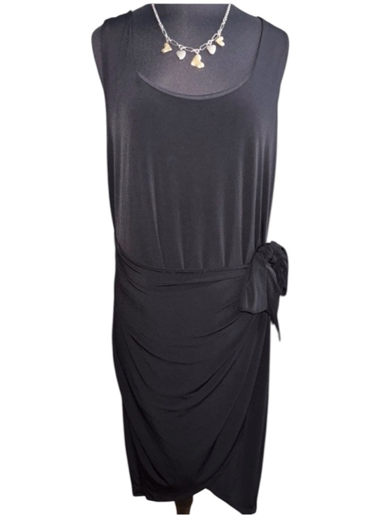 Express Dresses & Skirts - Express Black Sleeveless Midi Dress w/Side Knot Detail, P:20.5-25”, L:47” RT $78